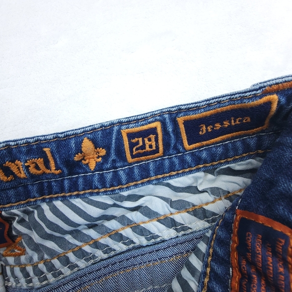 Rock Revival Jessica Capri Womens 28 (28x21) Embroidered Denim - Picture 9 of 10